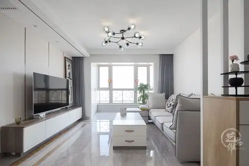 现代简约风格二居客厅装修效果图