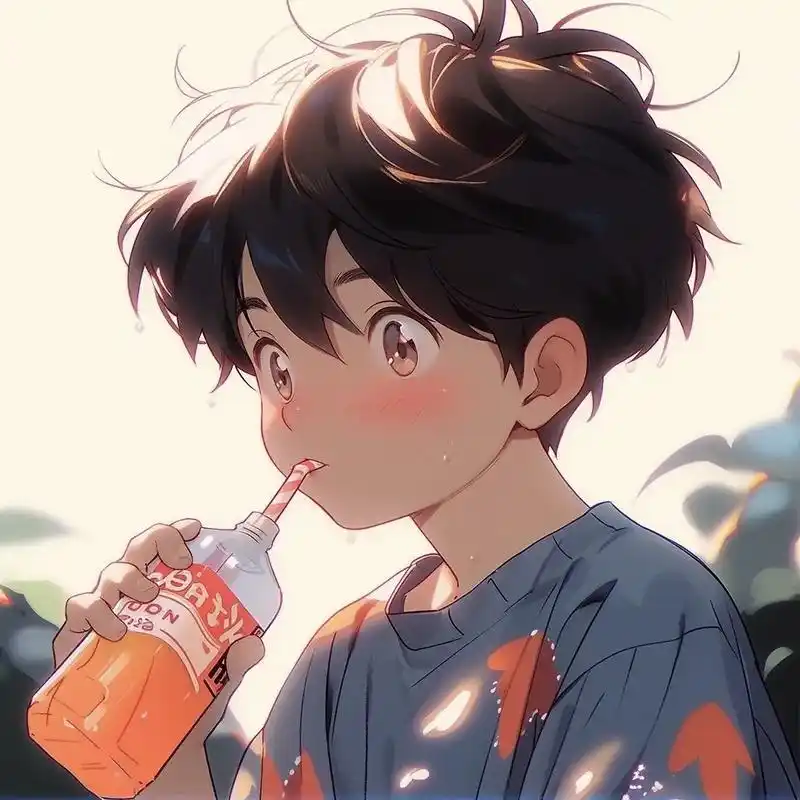 情侣头像//夏天的橘子汽水～男生版.夏天来杯橘子汽水吧 咒语 - 抖音