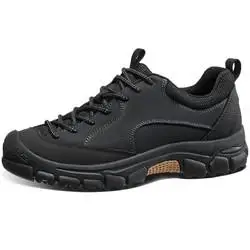 camel骆驼登山鞋男士冬季头层牛皮防水徒步鞋男防滑耐磨运动山系户外