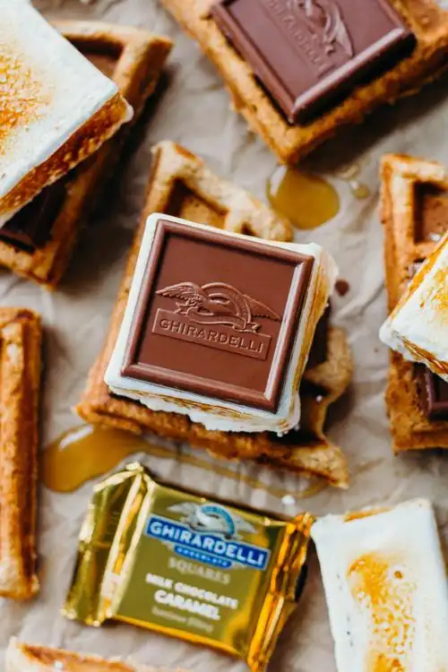 graham cracker waffle smores