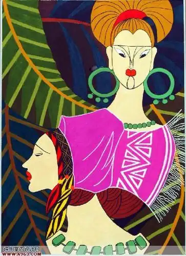 人物装饰画大图 点击还原