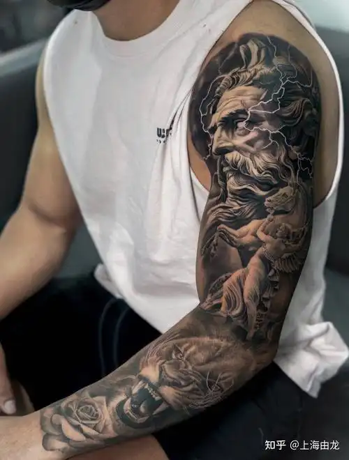 写实花臂纹身图案 - 知乎