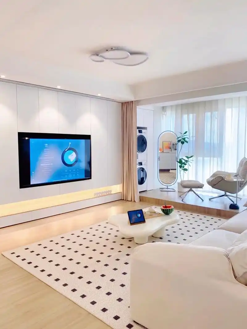 奶油原木风小家,温馨,舒适,很耐看!墙面珍珠白乳胶漆全屋通刷 - 抖音