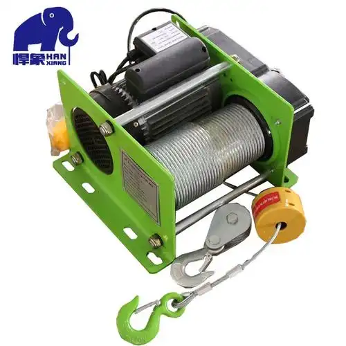 小型钢丝绳卷扬机微型电动提升机1t家用建筑装修小吊机