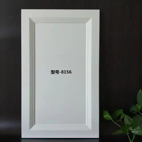 极简轻奢免拉手橱柜门板定做pvc吸塑模压门新中式衣柜开门推拉门