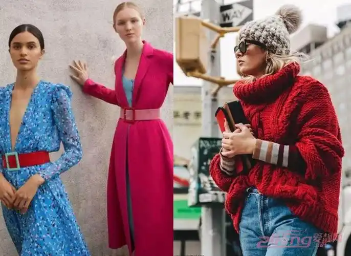 冬天最美配色红色蓝色搭配就超美