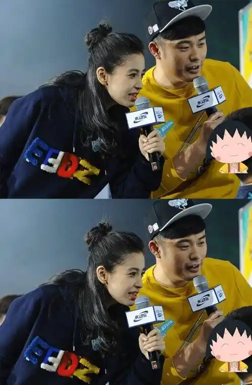 原创杨颖陈赫玩游戏照秒变卸妆晚会路人关掉美颜后31岁太真实