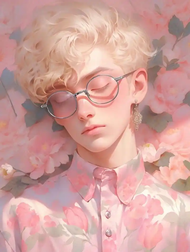 男生头像:男生穿上粉色系是什么感觉?评论下吧.#头像