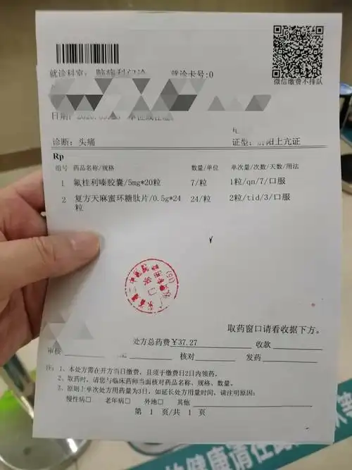 朋友头痛欲裂,去中医院,开的药