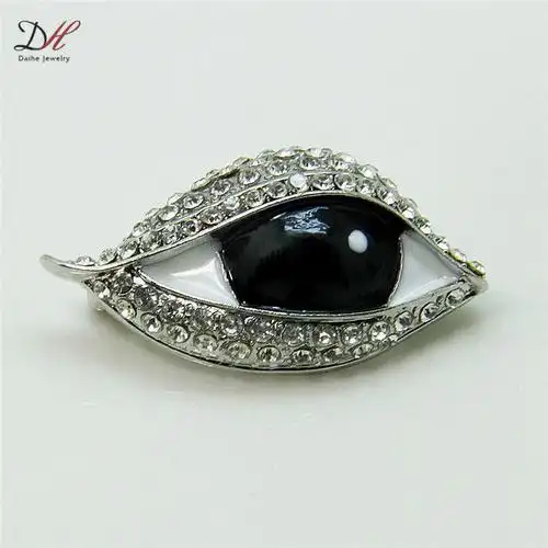 【黛鹤】br0734时尚饰品韩版大眼睛珠子满钻胸针女 衬衣领子批发