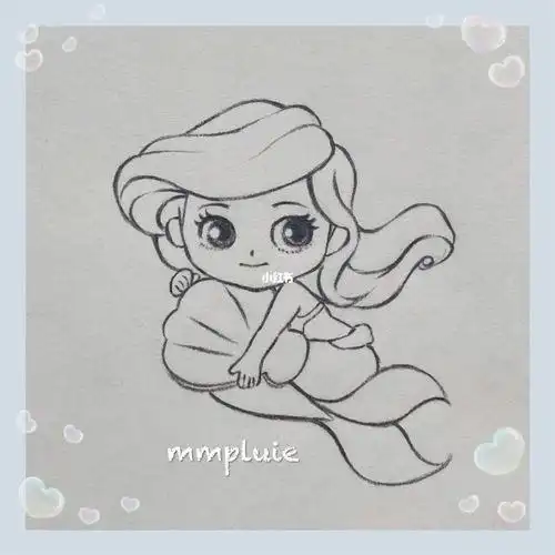 简笔画爱丽儿公主简笔画视频