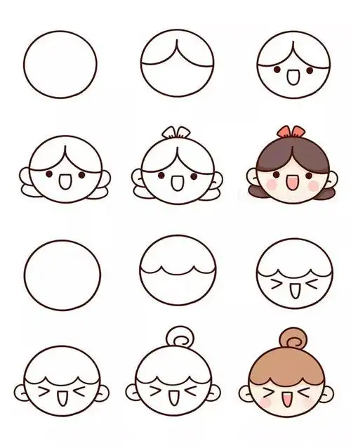 可爱人物简笔画(可爱人物简笔画 卡通 呆萌 女孩)-生活常识-江湖救急