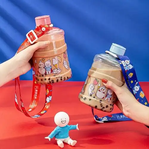 蜜雪冰城雪王魔法小蓝联名款奶茶桶网红mini随手杯