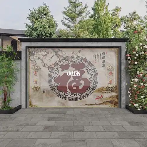 别墅庭院迎门影壁墙