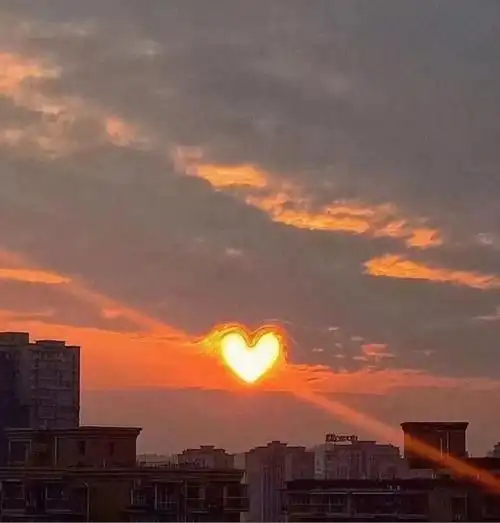 温柔背景图落日黄昏晓