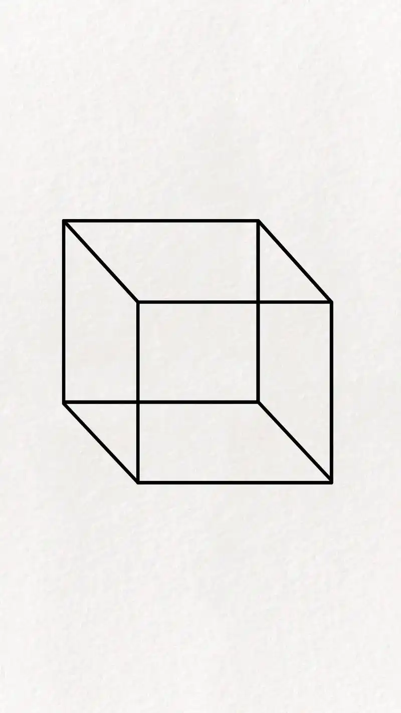 教你这样画一个标准的正方体,简单好学哦#一起学画画 #简笔画 - 抖音