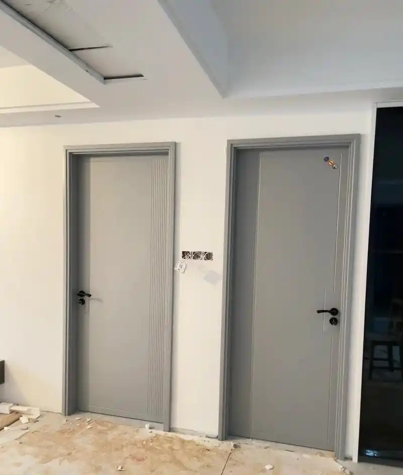 我家的门没翻车06大白门配黑锁也太好看啦7515 6015全网最