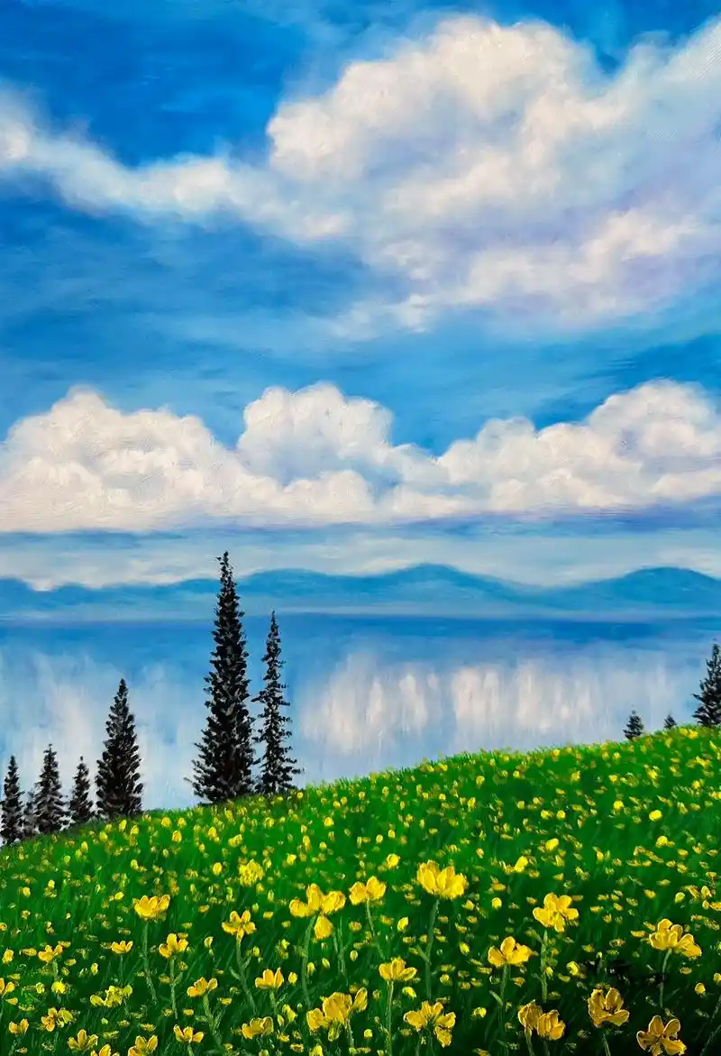 油画棒《春天来了》