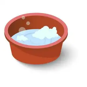 充分的洗发水水盆图标,等距风格照片