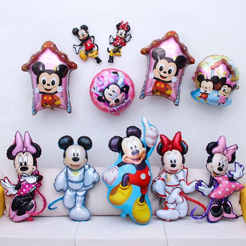 卡通生日布置装饰气球米奇米妮宝宝儿童生日派对装饰趴装扮用品