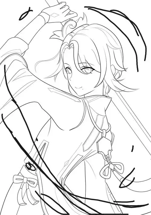 摸了少年绫人画线稿的时候好好的,怎么一上… - 半次元 - acg爱好者