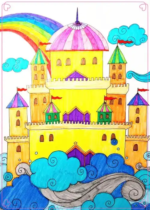 城堡-水彩画图集图片_儿童水彩画_少儿图库_儿童资源网