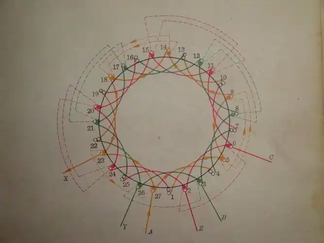 六极27槽电机,36个线头,求怎么接