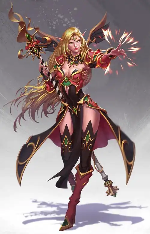 血精灵法师|插画|游戏原画|汪大人_原创作品-站酷(zcool)