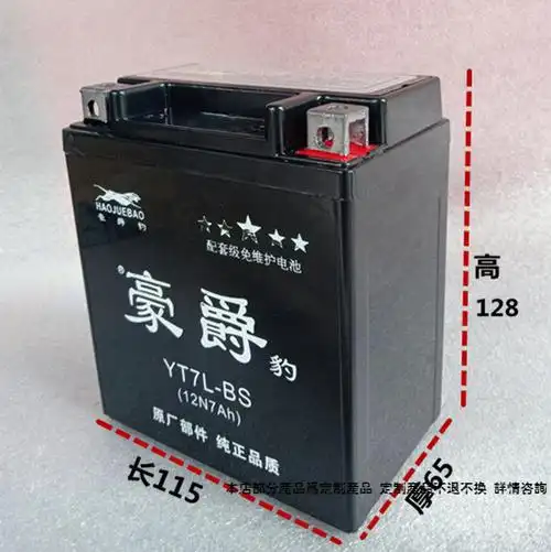 豪爵摩托车电瓶12v9a/通用 踏板车 钻豹车铃木车125/7a刀仔弯梁车 ytx