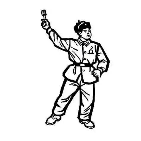 解放军战士雕塑简笔画