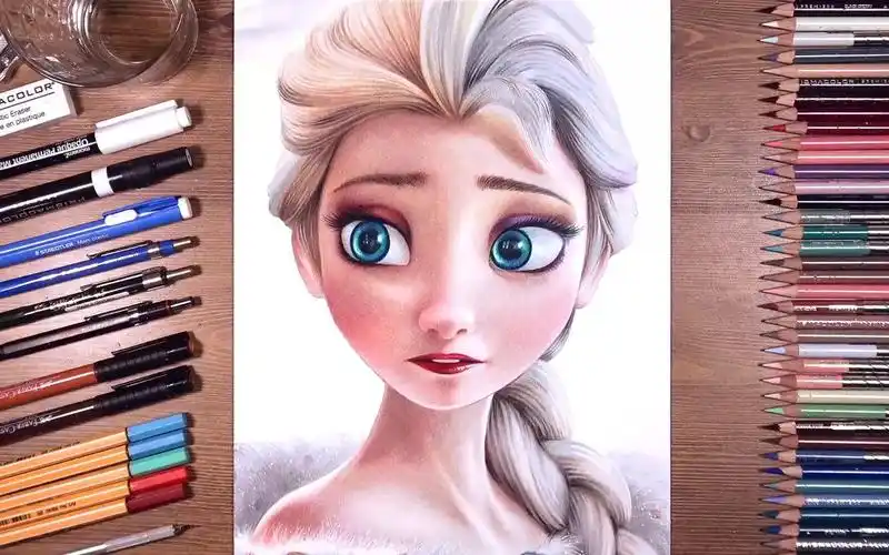 【sharing moment】冰雪奇缘2艾莎彩铅 / video