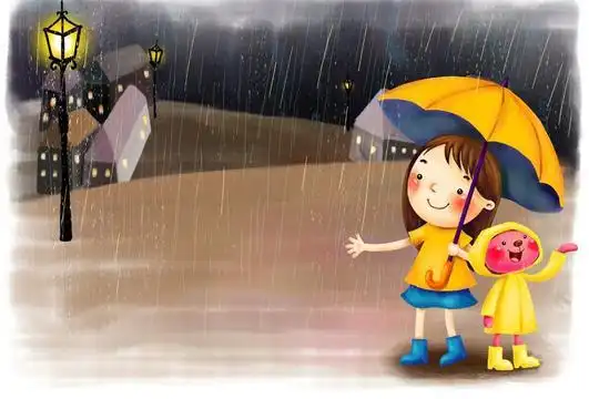 下雨天可爱卡通