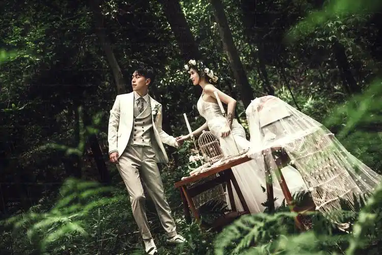 ins 森系婚纱照