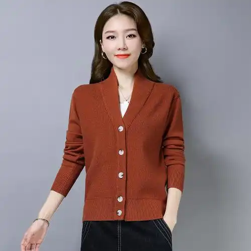 短款针织衫女外套新款春秋季韩版时尚披肩宽松毛衣开衫女外搭