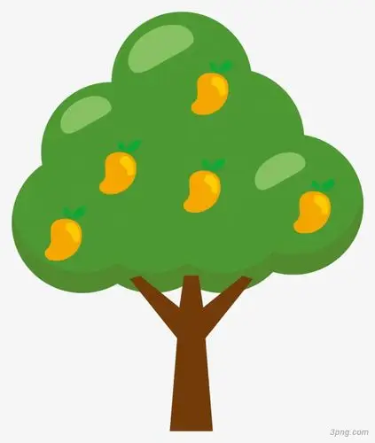 手绘芒果树png素材透明免抠图片-卡通手绘