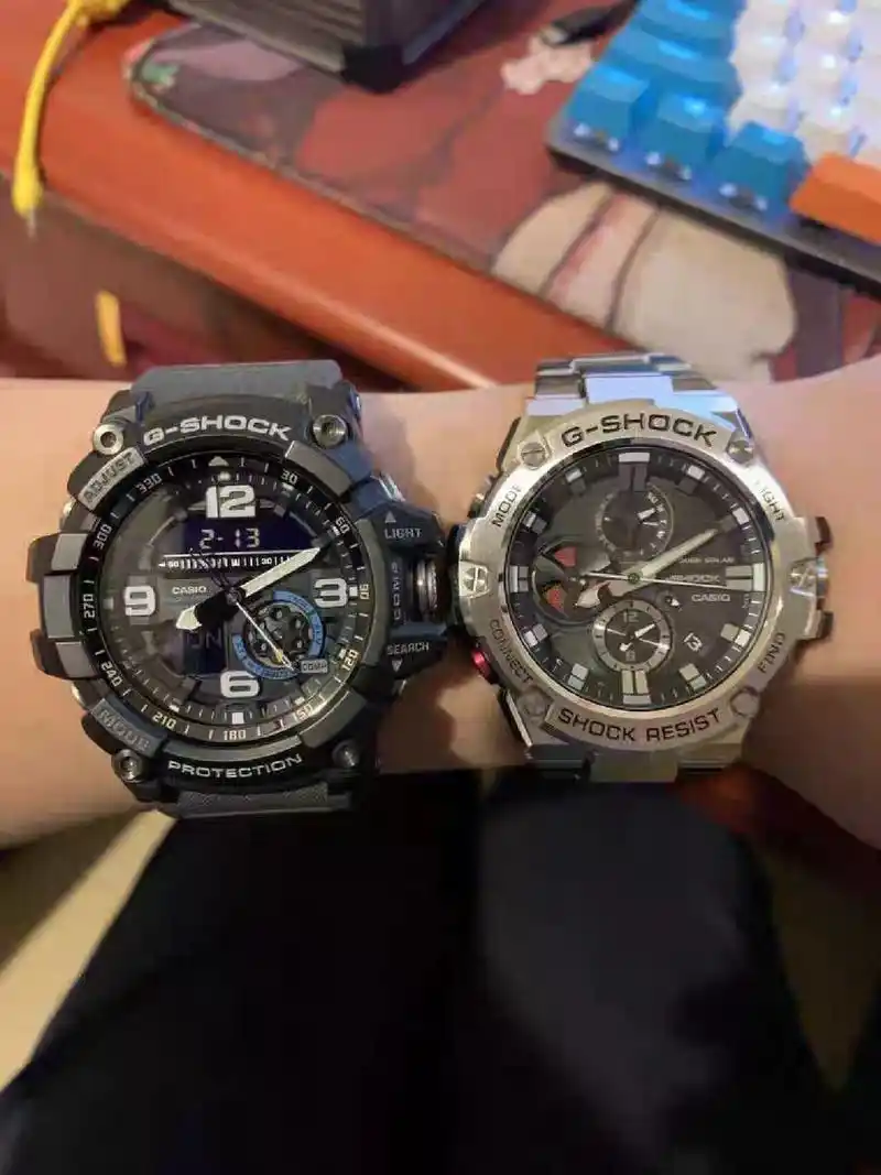 卡西欧钢铁之心男士太阳能手表 钢铁之心gst-b100太阳能动力 小表盘