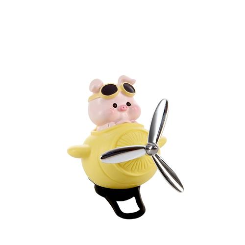 风车猪电动车装饰摆件送好友礼物公路自行车摩托车公电瓶车小配件