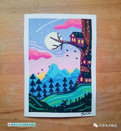 29张色彩风景,冷暖搭配,疏密有度,作为马克笔素材也超棒!