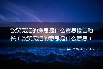 1欲哭无泪的意思是:想哭却哭不出来,比喻极度悲伤或无助.