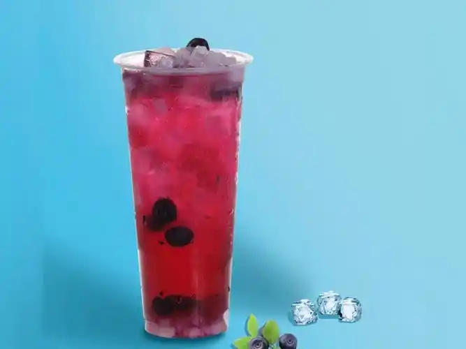 蓝莓果粒茶图片