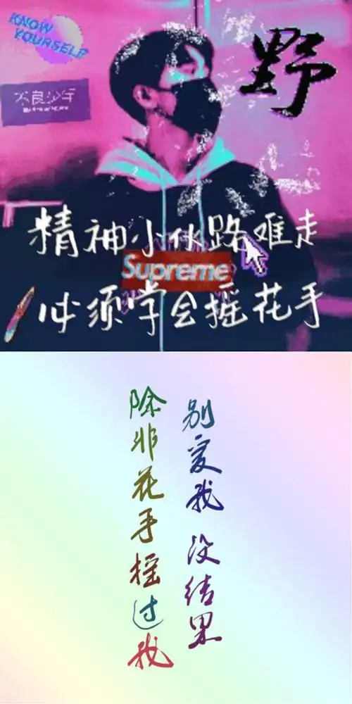 高亮 精神小伙必备 社会语录合-小妄枯了qaq