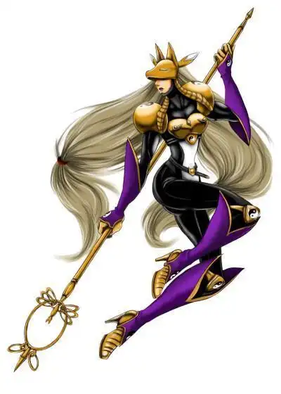 数码女王牧野留姬和她搭档的女巫沙古牙兽