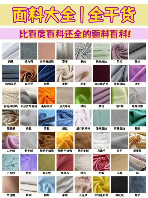 面料大全比百度百科还全的面料百科干货