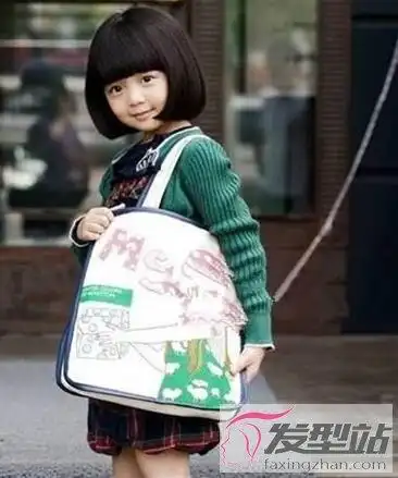 小朋友发型女孩短发 清爽短直发萌的不止一点点