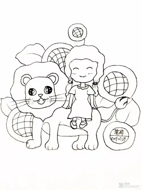 你们要的,画个萌系狮子座女孩!