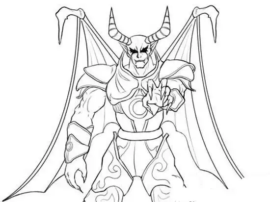 魔兽争霸恐惧魔王简笔画怎么画?