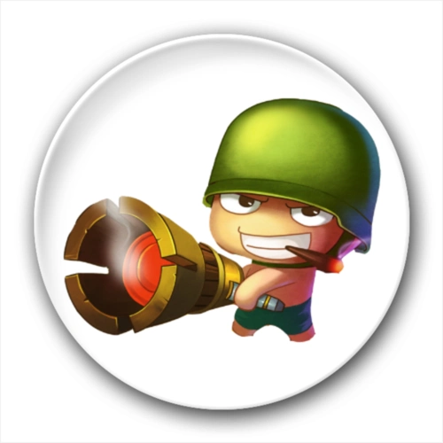 小炮兵徽章-创意镜子钥匙扣