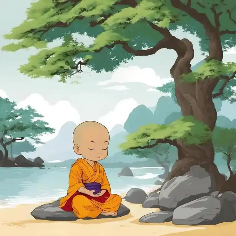 一禅小和尚 #ai绘画 #禅悟人生   愿爱者更爱  ,不 - 抖音