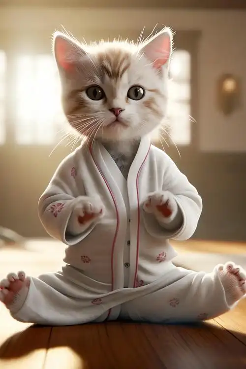 小猫咪为了穿漂亮的衣服很辛苦的呢!#萌到爆炸了99 #萌宠 - 抖音