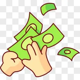 双手数钱手绘简笔